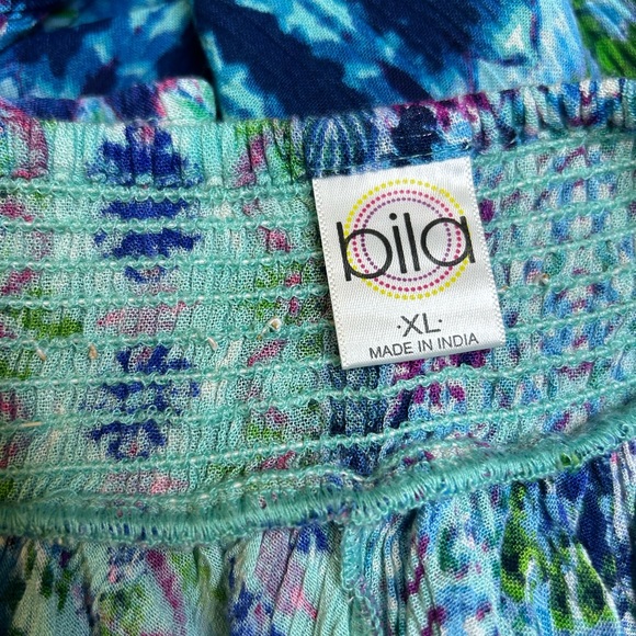 Bila Womens Maxi Skirt Sz Xl Handkerchief Hem Boho Hippie Beach Festival Fairy - Picture 4 of 6